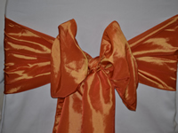 Burnt Orange Taffeta Sash